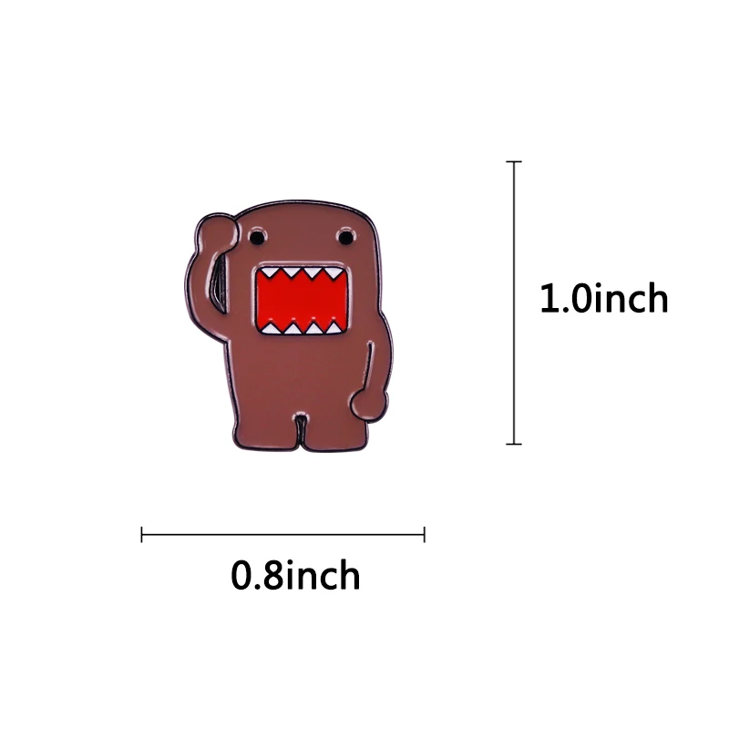 Милый мультяшный талисман Домо-кун эмалированная шпилька Domo Kun аксессуары