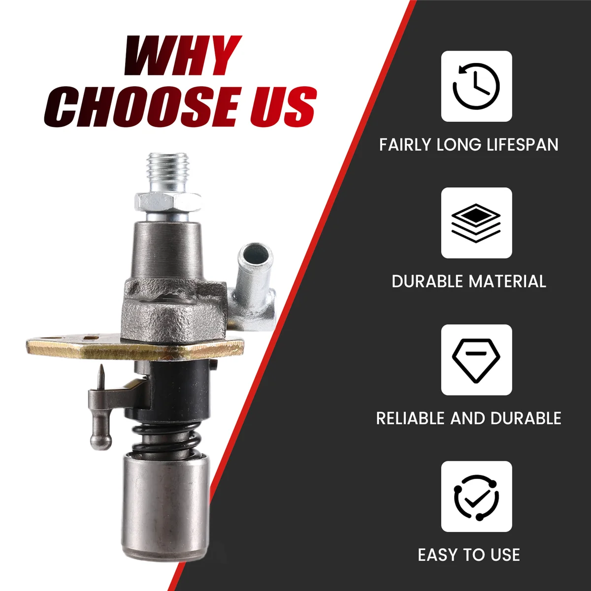 for 186F Fuel Injection Pump Without Solenoid Valve 186 10HP Engine Oil Tiller Accessories