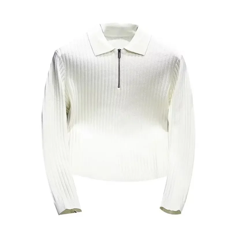 Роскошный облегающий мужской вязаный свитер с лацканами осень/зима модная