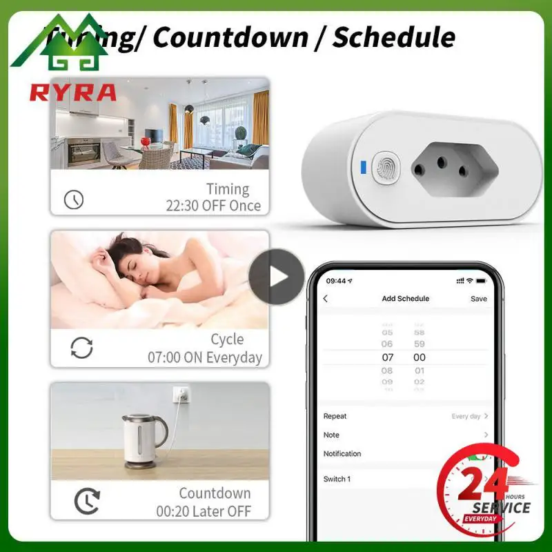 

Control Alexa Google Smart Plug High Quality Convenient And Multifunctional 16a Support Adapter Easy-to-use Smart Outlets