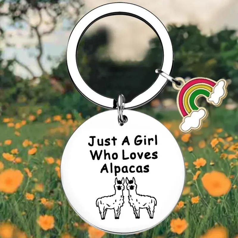 Подарочный брелок для ключей Llama Alpaca Lover кольцо Просто девочка которая любит