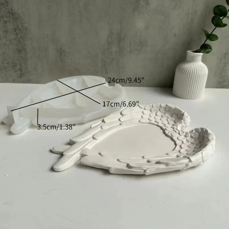 DIY форма для хранения в форме сердца поднос с крыльями ангела силиконовая блюдо