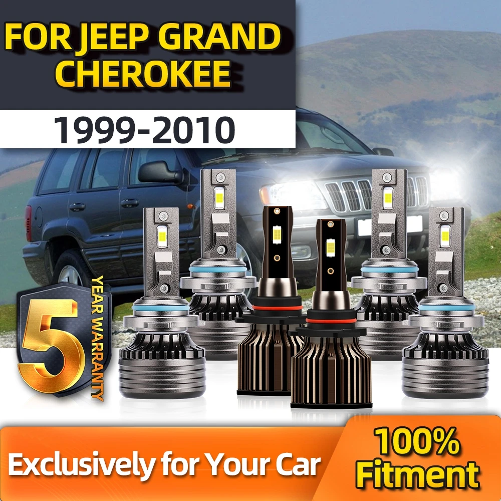 

Crossfox 9005 9006 9145 LED 20000LM 6500K CSP Bulb High/Low Beam Combo Fog Lights For Jeep Grand Cherokee 1999 2000 2001-2010