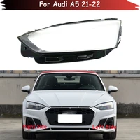auto head lamp light case for audi a5 2021 2022 car front headlight lens cover lampshade glass lampcover caps headlamp shell