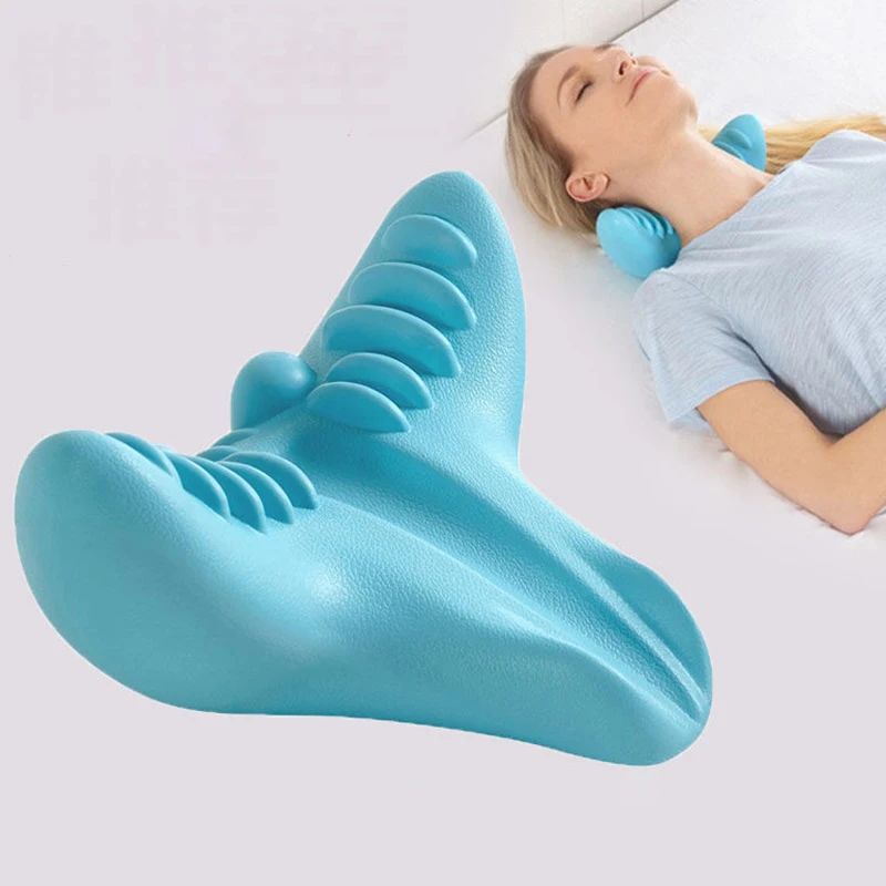 

Massage Pillow Neck Shoulder Stretcher Relaxer Cervical Chiropractic Traction Device for Pain Relief Cervical Spine Alignment