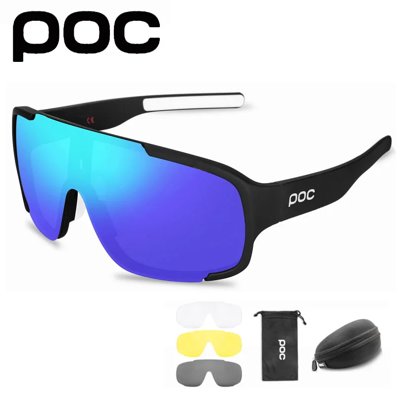 

POC 4 Cycling Eyewear Men Women UV400 Bike Sport Sunglasses Cycle Eyewear Sunglasses Cycling Glasses Bicycle MTB Fishing Googles