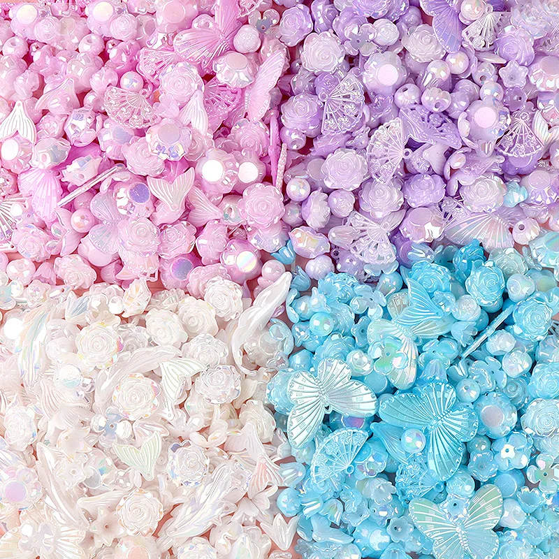 20 г акриловая бабочка цветок лист искусственный прозрачный фиолетовый цвет