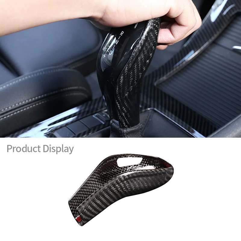 

For LHD BMW 1 Series X1 F47 F48 X2 2 Series F45 F46 2020 Real Carbon Fiber Car Gear Head Shift Knob Cover Trim Accessories