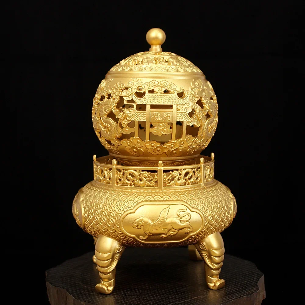 Все латунные девятиоборотные украшения для курильницы Qiankun поставляются в