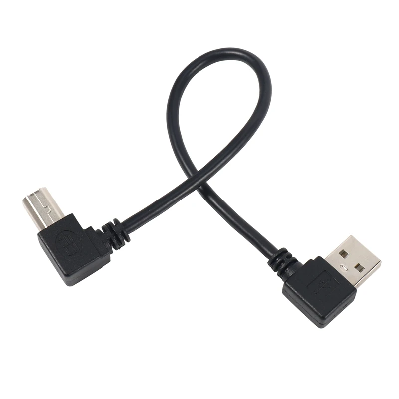 2X Left Angled USB 2.0 A Male To B 90 Degree Printer Scanner Cable 20Cm | 3D Parts & Accessories