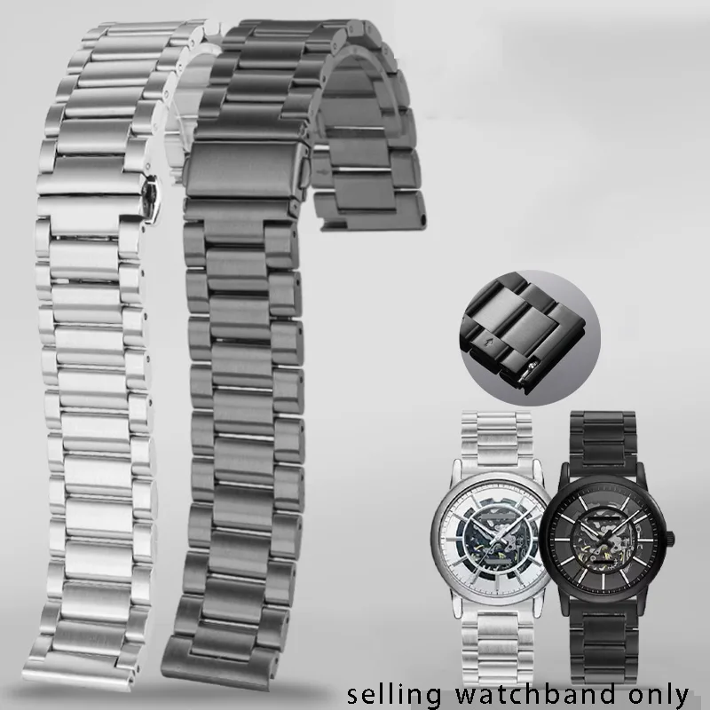 Ремешок из нержавеющей стали 20 мм 22 для Armani Black Knight AR1970 1981 2447 0389 60008 ремешок часов