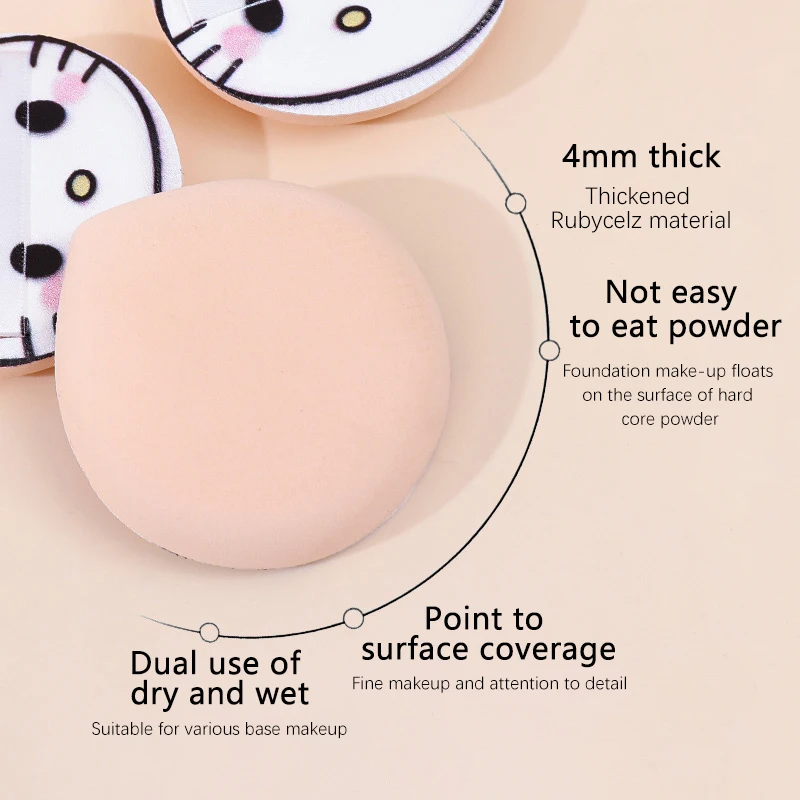 Мультяшный SanrioedHello Kitty воздушная подушка для пудры спонжи Ins девушка Сердце Kawaii