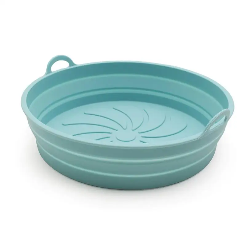 

Durable Air Fryer Baking Tray Mat Soft Bakeware Pad Reuse Air Fryer Silicone Pot Food Grade Silicone Tableware Accessories