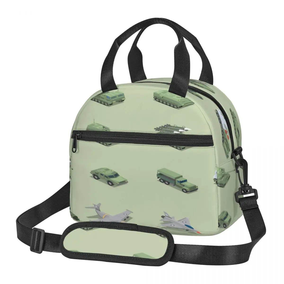 

Portable Insulated Thermal Bento Lunch Box Military Tank Cannon Rocket Launcher Jet Picnic Storage Bag Pouch Lunch Bag