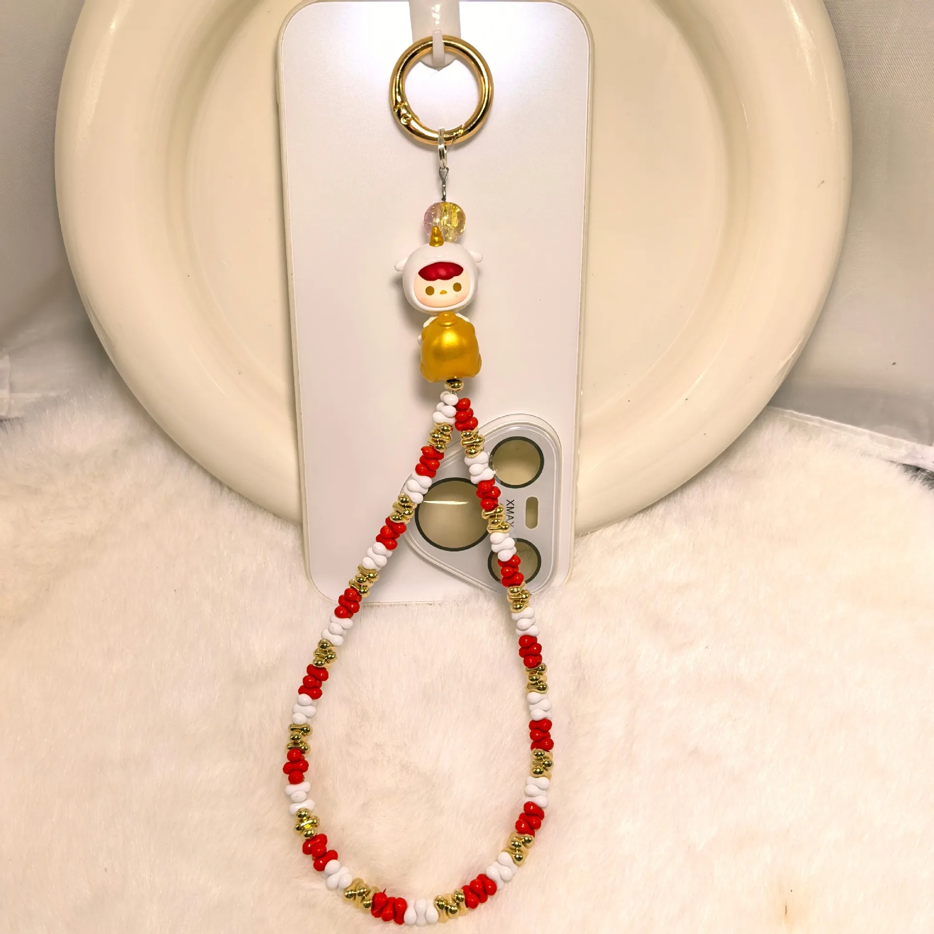 Мультяшная серия POPMART Koi Fish подвеска из бисера ремешок с защитой от потери цепочка