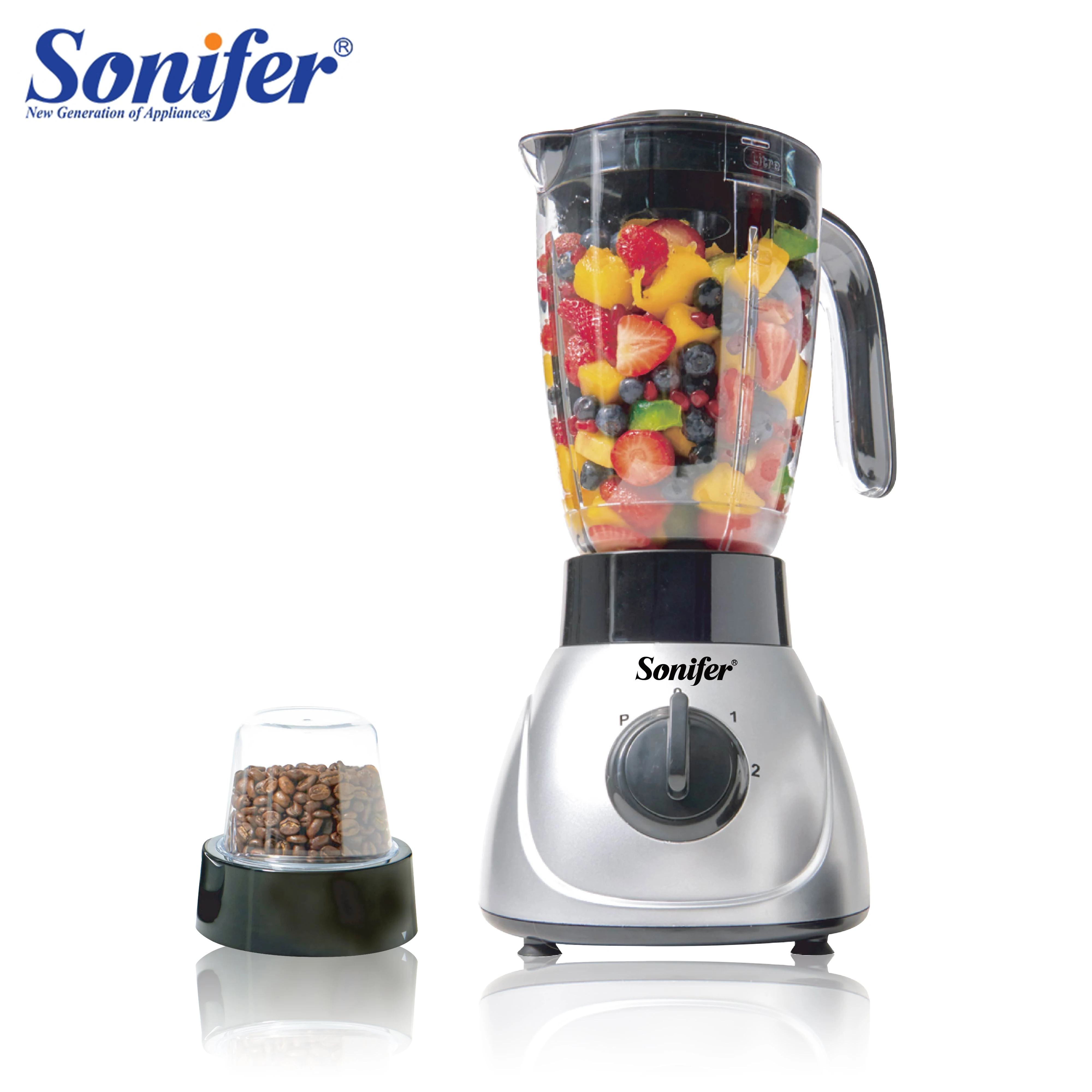 2 in 1 Blender Grinder Personal Mixer for Shakes and Ice Smo
