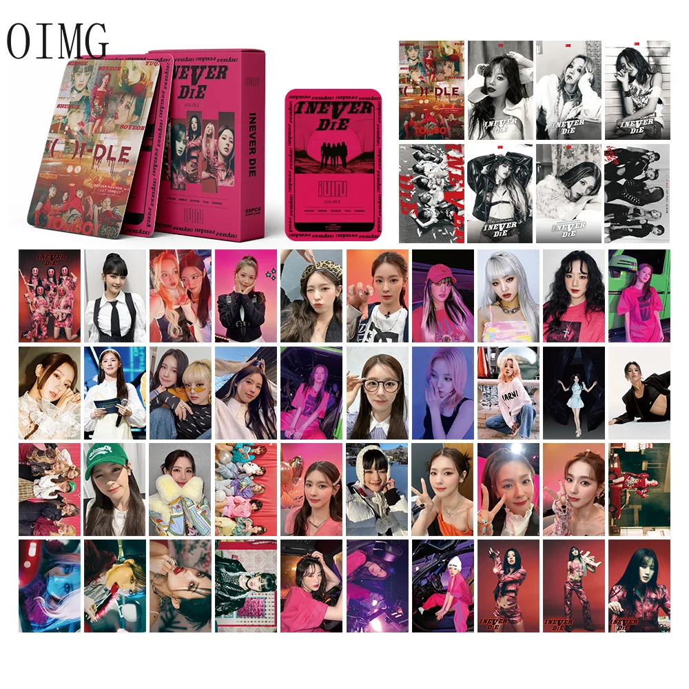 55 шт./компл. Kpop GIDLE Photocards I NEVER DIE альбом Lomo Cards (G) Стандартная Фотокарточка для