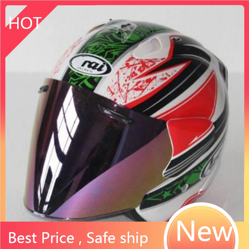 

Fashion Cool Men Motorcycle Helmet Retro Helmet Pegatinas Half Helmet Off Road Professional Rally Racing Helmet