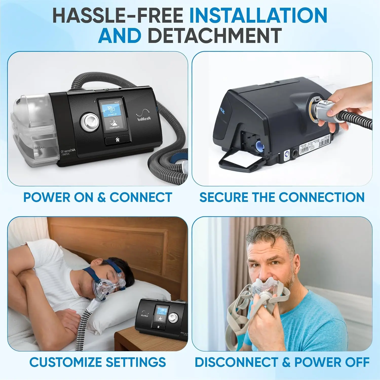 Фото Нагревательная трубка Mars Wellness CPAP 6 футов — совместима с машинами AirSense 10 и AirCurve 10 — замена ClimateLine, Fle №5