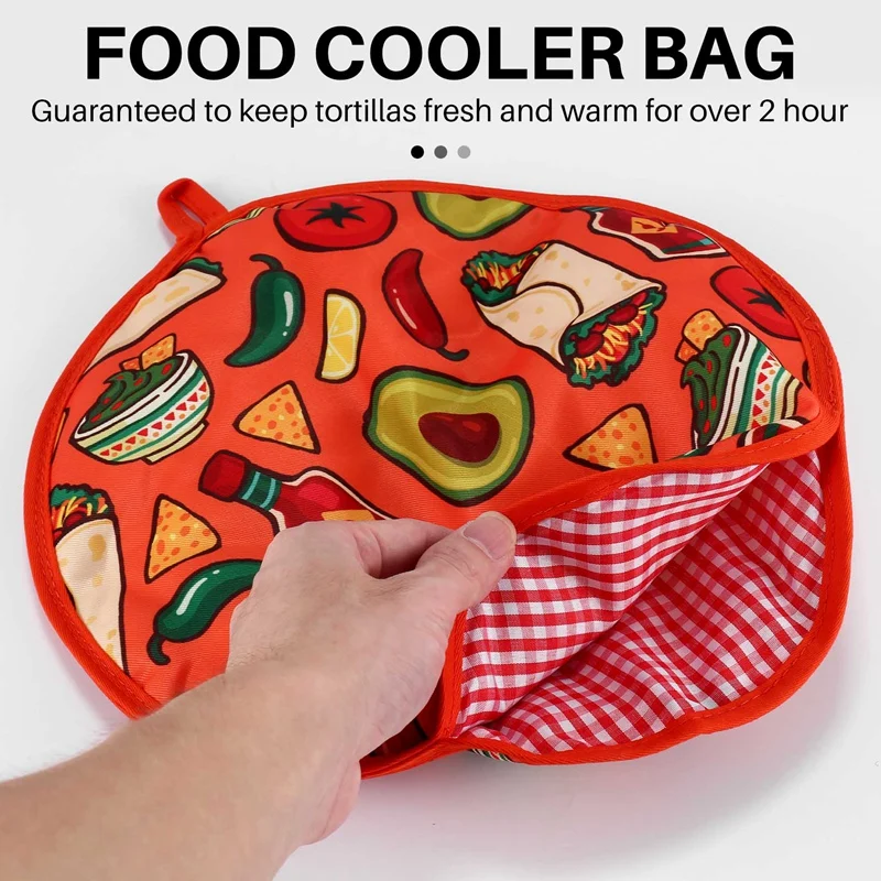 12-дюймовая тканевая сумка для буррито портативная грелка тортильи домашняя