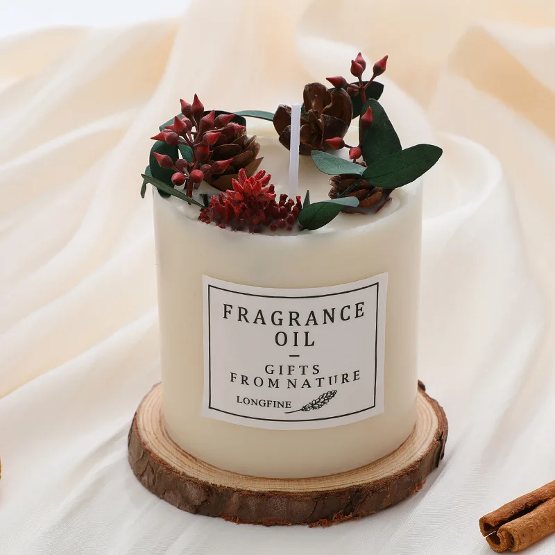 

Ароматические свечи из соевого воска с сушеными цветами