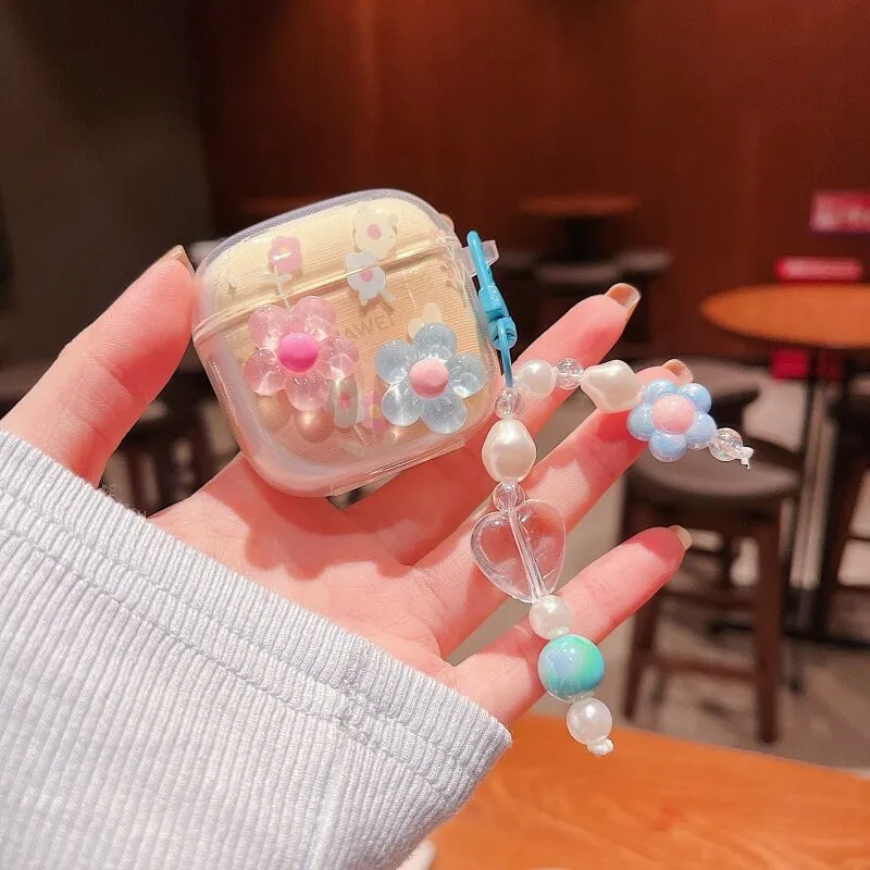 Милый чехол для наушников Star Flower для Honor Earbuds 5E, чехол для беспроводных Bluetooth-наушников с брелоком (art.: 3920dc44d07df) - 3920dc44d07df
