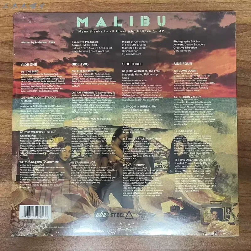 Фото Андерсон. Клей для виниловых пластинок Paak Malibu Vinyl 2LP, юбилейное издание к 10-летию, цветной клей для виниловых пластинок №3