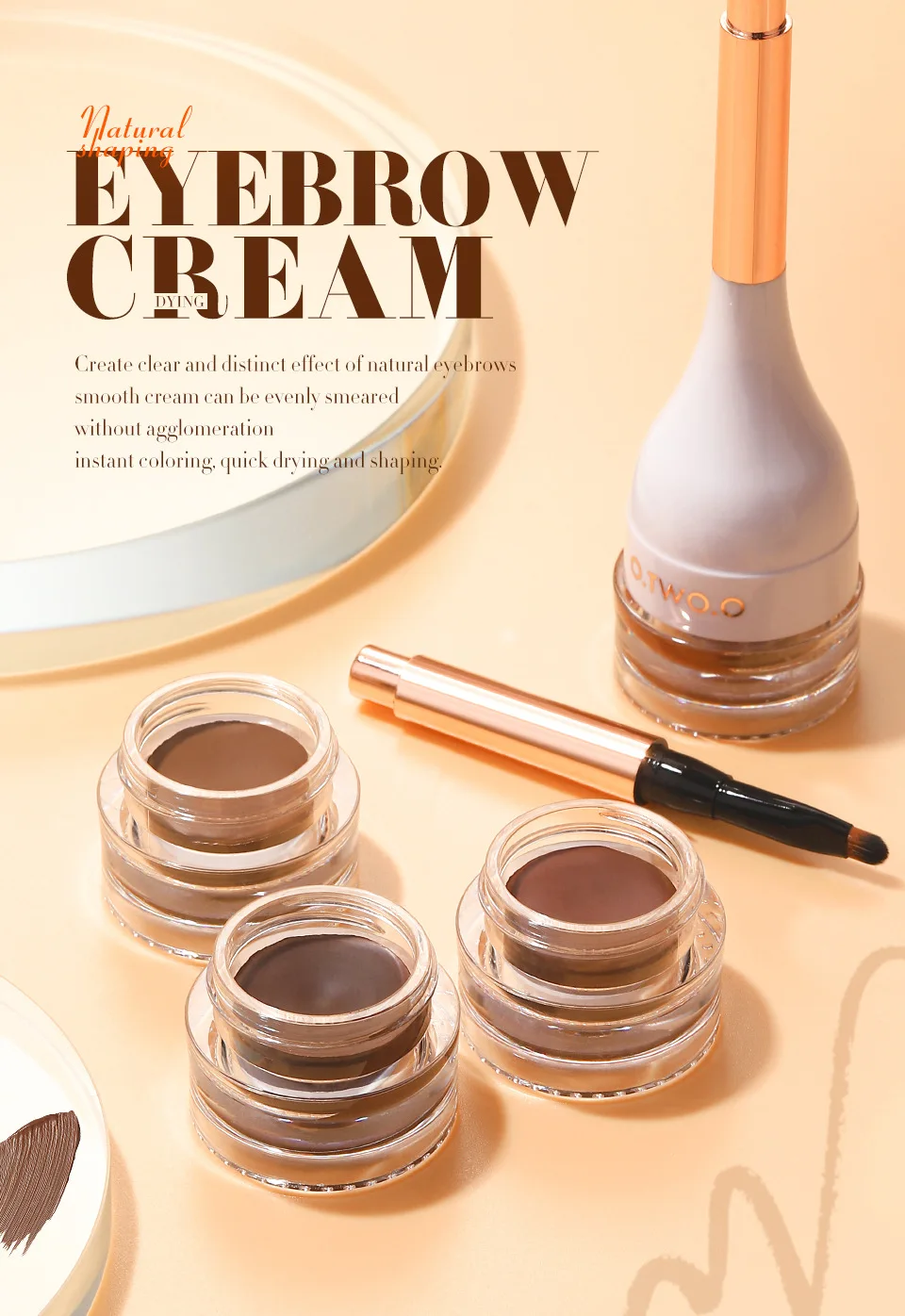 Natural Shaping Eyebrow Dyeing Cream Is Not Easy To Fade. Eyebrow Dyeing Cream 4-color Makeup Cosmetics  Makeup  Brows