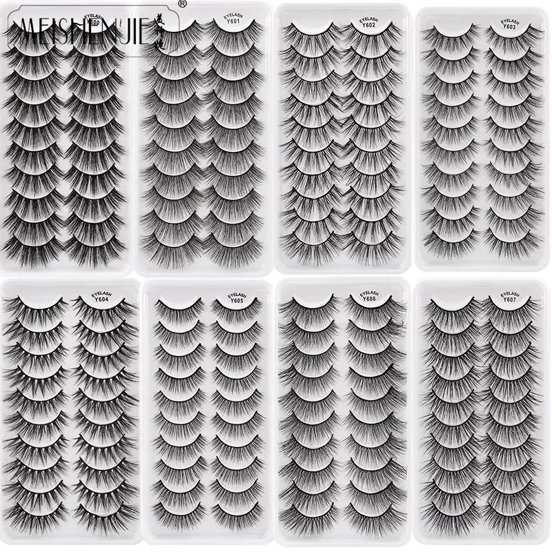 

MEISHENJIE 3/5/10 Pair 3D Mink Lashes Natural Eyelash Dramatic False Eyelashes Faux Cils Makeup Fake Eyelash Extension maquiagem