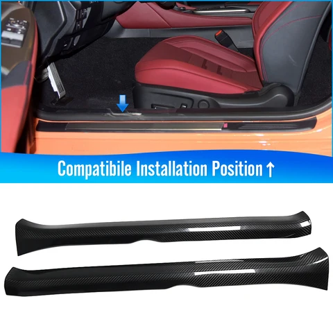 Углеродное волокно для Lexus RC 200t 300 350 RC F Sport 2015-2018, Накладка на порог салона автомобиля, защитная накладка на педаль, автомобильные аксессуары