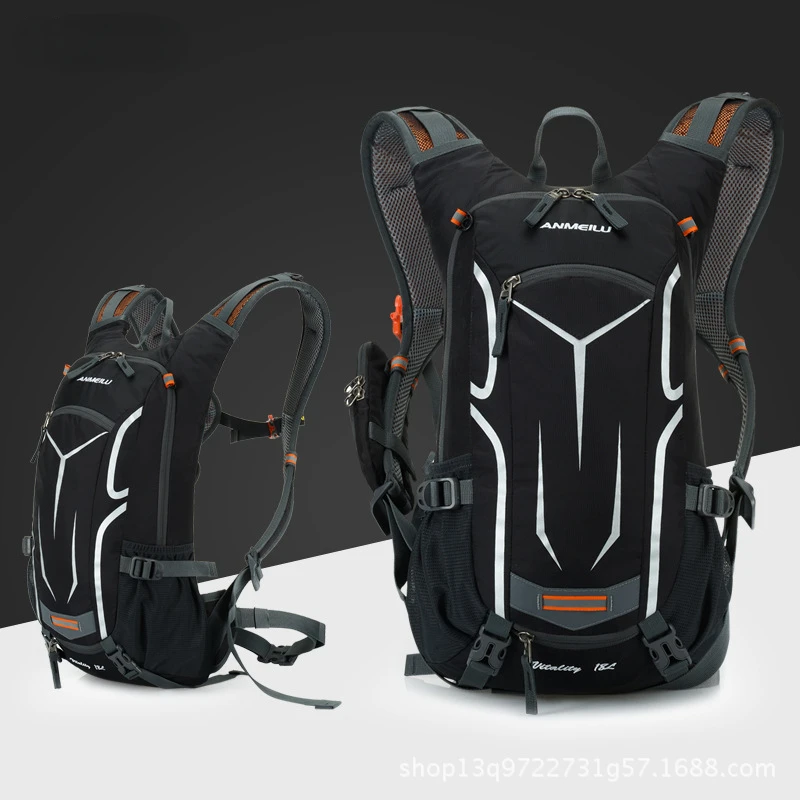 Motorcycle Backpack 18L Large Capacity Riding Backpack Men Waterproof Hiking Climbing Bag Hydration Water Bag Send Rain Cover