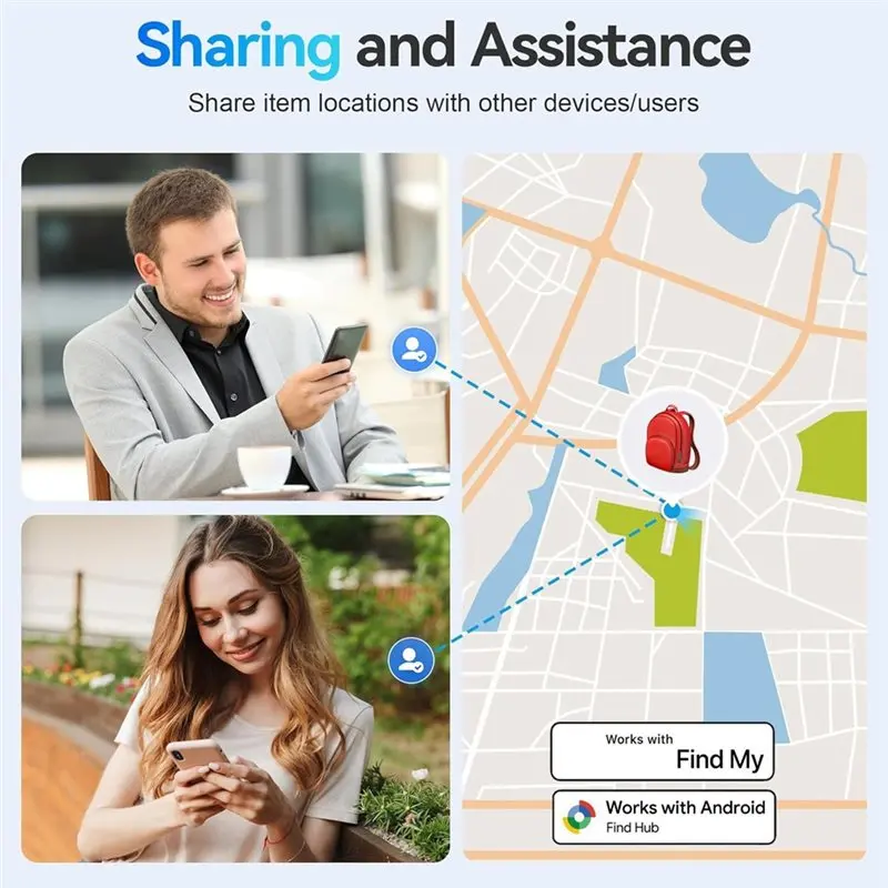 [AAAE 2026] Умный GPS-трекер для кошелька с поддержкой iOSAndroid, Bluetooth-поиск, совместимость с Google Find My, Smart Tag, AirTag-локатор (art.: 3920dae72140a) - 3920dae72140a