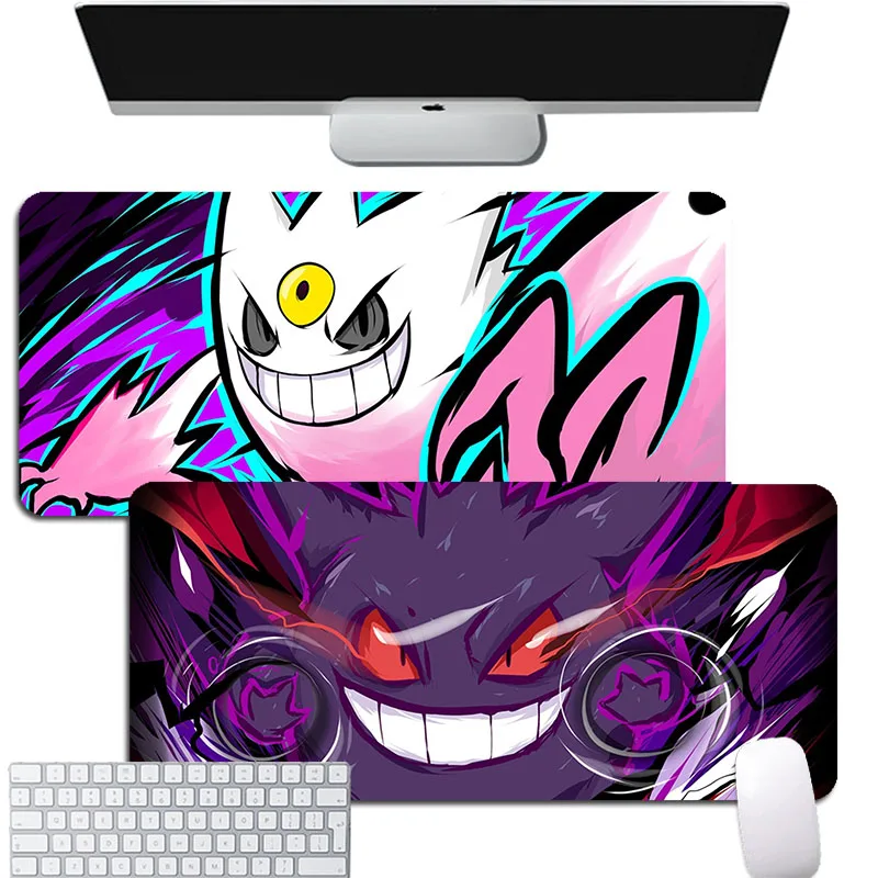 

BANDAI Pokemon Cute Gengar Extra Large Gaming Laptop Computer Desk Mat Mouse Pad Notbook Mousepad Gamer For Teen Girls Bedroom