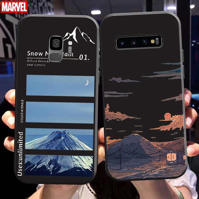 

Landscape Painting Phone Case For Samsung Galaxy S10 S10E S10 Lite S9 S8 Plus Samsung S10 5G Black Carcasa TPU Back