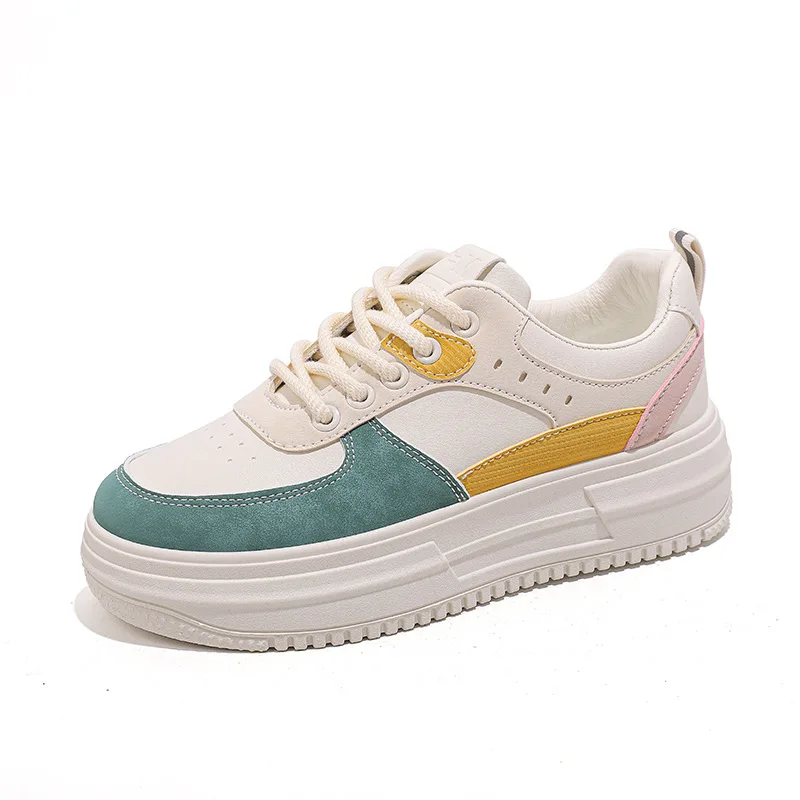 

Women Platform Chunky Sneakers Fashion Lace Up Casual Shoes Woman Tennis Basket Female Autumn Vulcanized Shoes Zapatos Mujerfg