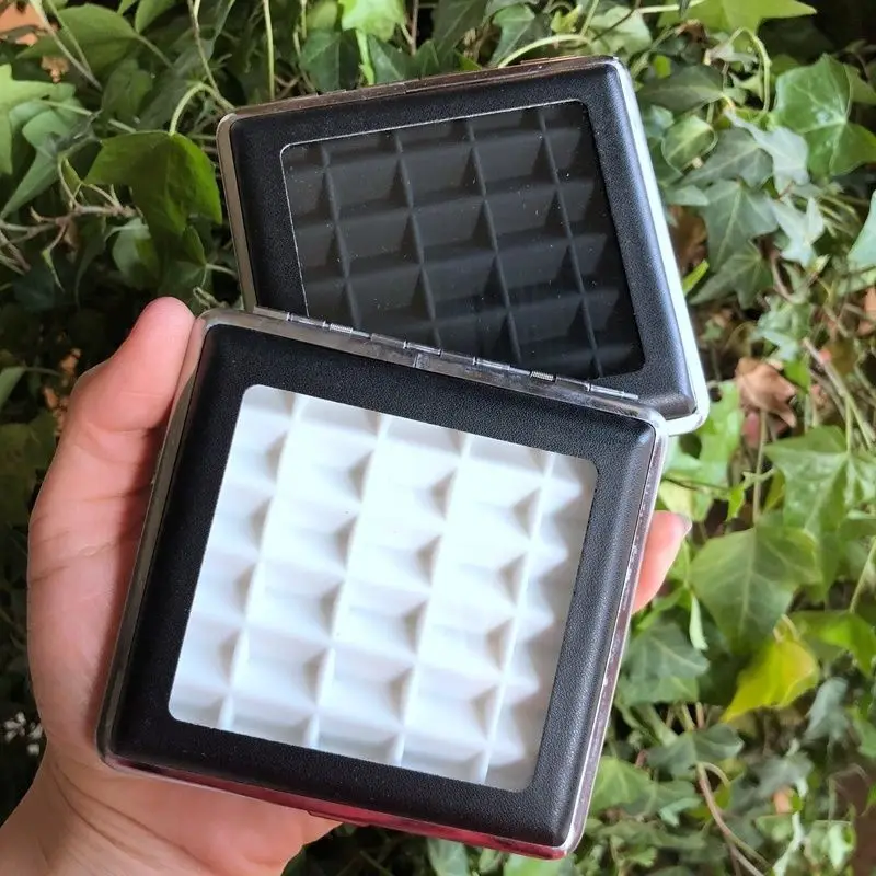 30 grids Silicone Diamond Display Box portable Treasure Organizer Tray with Lid Square Gem Stone Beads Gemstone Storage Case