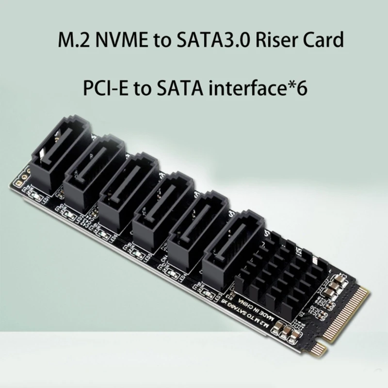 Карта расширения NVME to ASM1166 адаптер 6 Гбит/с конвертеров SATA3.0