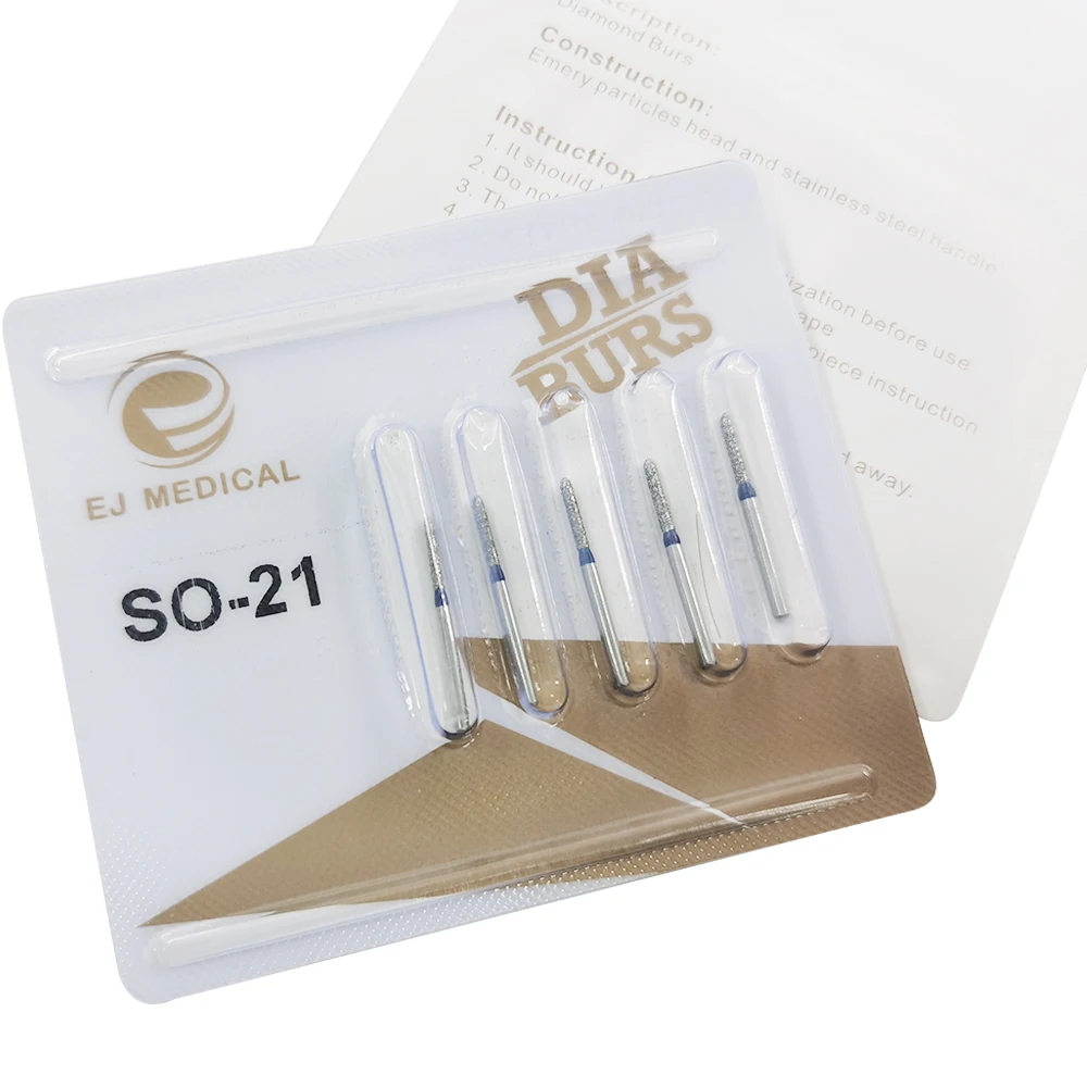 

GHMall Jerry SO-21 Dental Diamond Burs 5pcs Dental Diamond Point Polisher Dental Equipment for Teeth