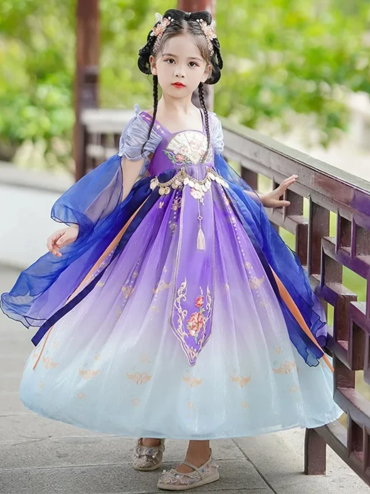 Традиционное китайское платье ханьфу для девочек Сказочный наряд Детский костюм