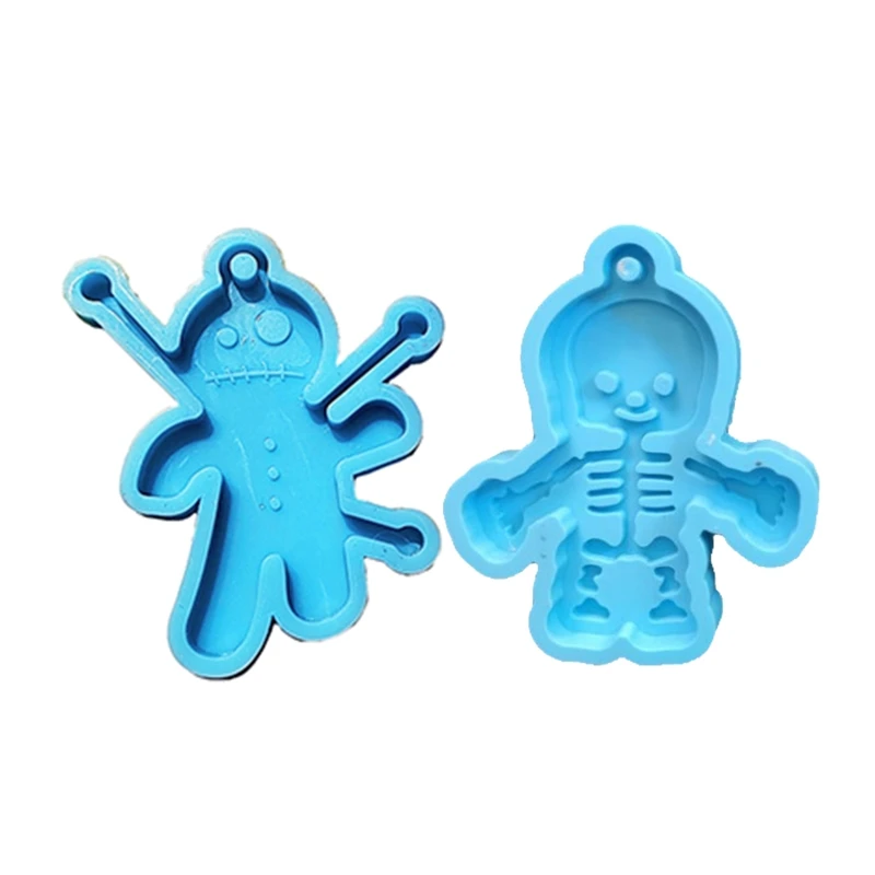 

L21E Creative Doll Skeleton Ghost Baby Keychain Epoxy Resin Mold Backpack Bag Pendant Handmade Silicone Mould DIY Crafts