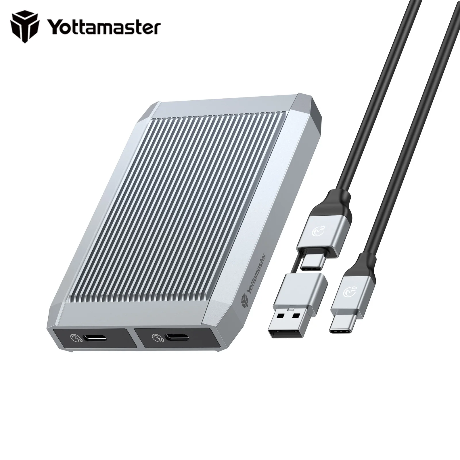 Корпус Yottamaster, USB C NVMe SATA, 10 Гбит/с, 8 ТБ макс.