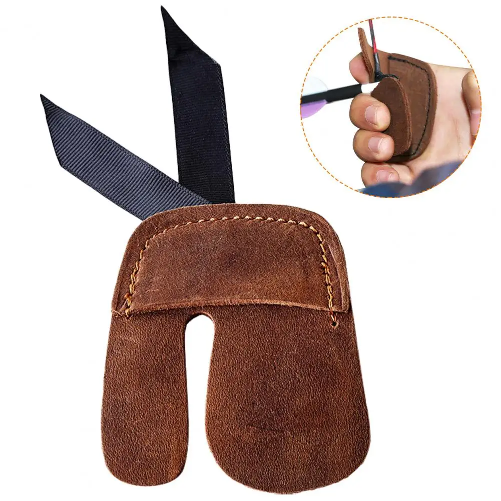 

Useful Finger Protector Brown Easy to Use Compact Comfortable to Wear Archery Finger Tab Finger Tab Durable