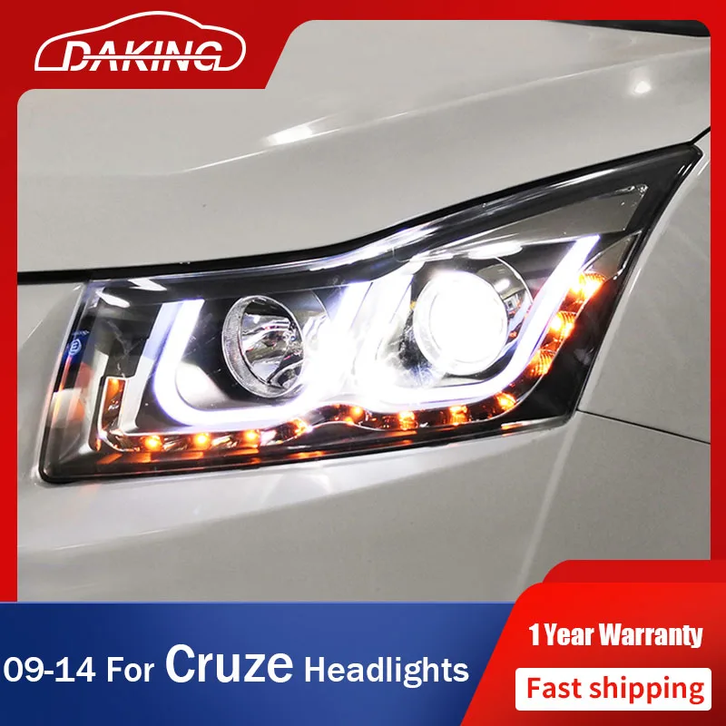 

Car Styling Headlights for Chevrolet Cruze 2009-2014 LED DRL Turn Signal Light Bi-xenon Lens Angel Eyes Head Lamps Assembly