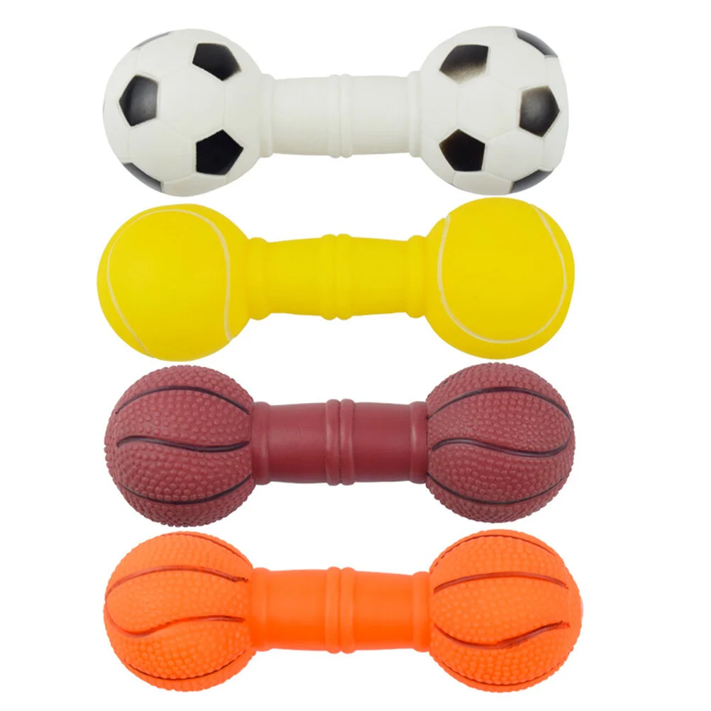 

4 Pcs Dog Bite Molar Toys Bite-resistant Sticks Sound Bounce Pet Oral Cleaning Interactive Sounding Supplies