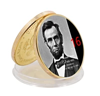 us 16th president abraham lincoln gold plated coin the greatest president metal commemorative coin home decoration souvenirs