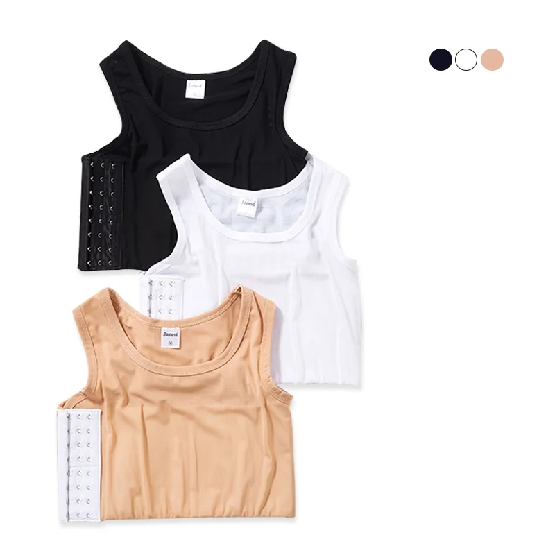 

Ice Silk Fabric Chest Binder Breathable Hook Adjustable Buckle Breast Binder Inner Bandage Flat Comfortable Tomboy Crop Top