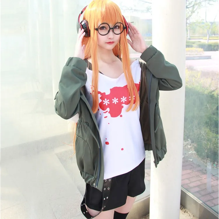 

Futaba Sakura Cosplay Game Persona 5 Costume Cosplay Costume Women Halloween Party Cosplay Casual Coat Jacket Set