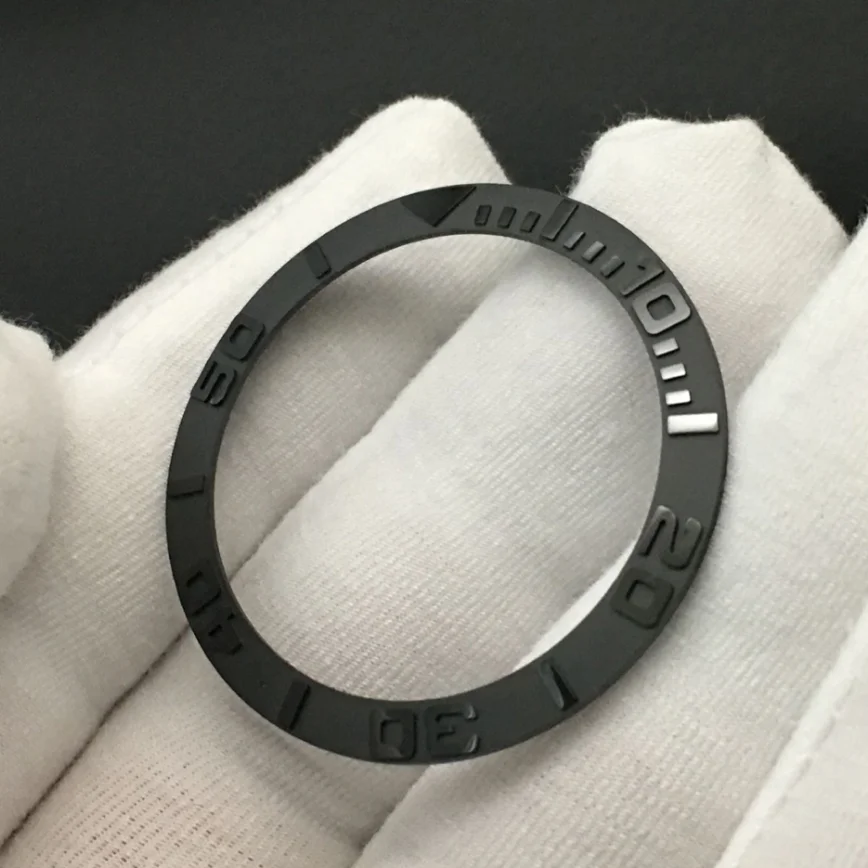 38mm Watch Bezel Insert Black Ceramic Bezel SUB Convex Black Bezel Opening 38mm Diameter Watch Accessory