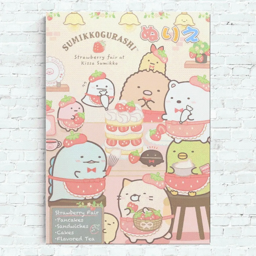 Мультяшный постер Sumikko gurashi домашний офис настенный спальня гостиная кухня