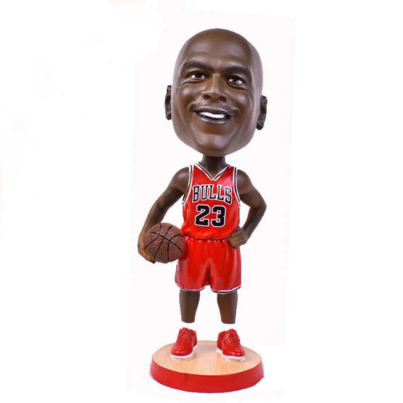 

21cm Basketball Player Star Model Figures Football Stars Shaking Head Doll Model Car Decorations Toy for Collection Gifts